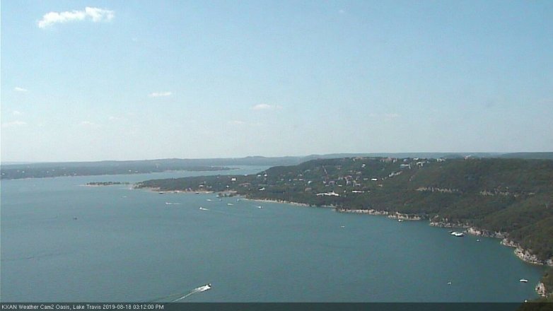 Lake Travis webcam, August 18, 2019 2:15 PM CT