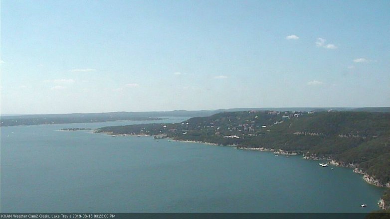 Lake Travis webcam, August 18, 2019 2:25 PM CT