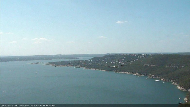 Lake Travis webcam, August 18, 2019 2:30 PM CT