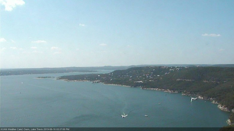 Lake Travis webcam, August 18, 2019 2:40 PM CT