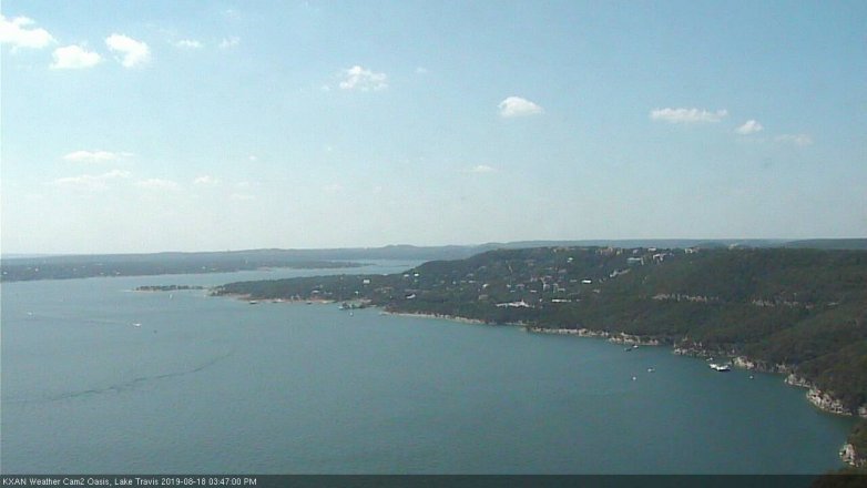 Lake Travis webcam, August 18, 2019 2:50 PM CT