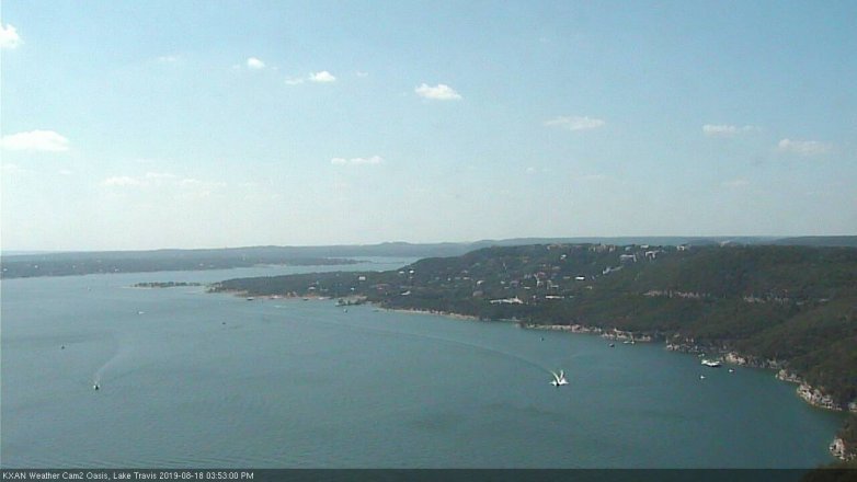 Lake Travis webcam, August 18, 2019 2:55 PM CT