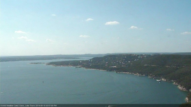 Lake Travis webcam, August 18, 2019 3:00 PM CT