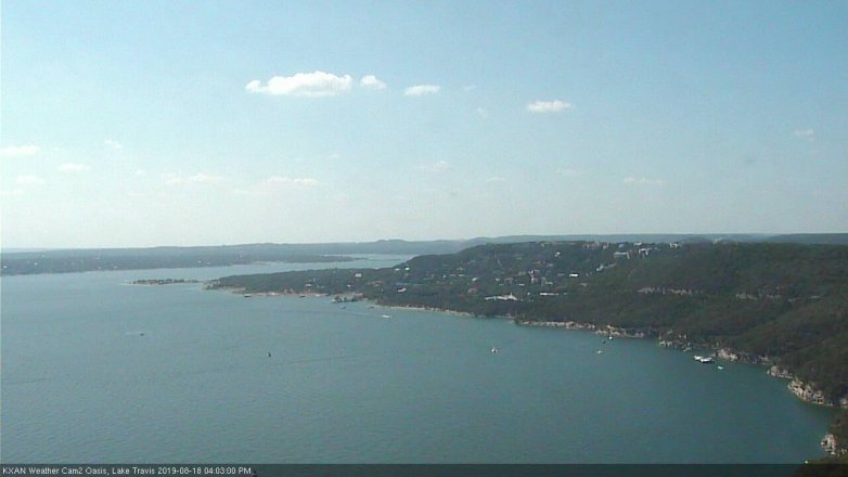 Lake Travis webcam, August 18, 2019 3:05 PM CT