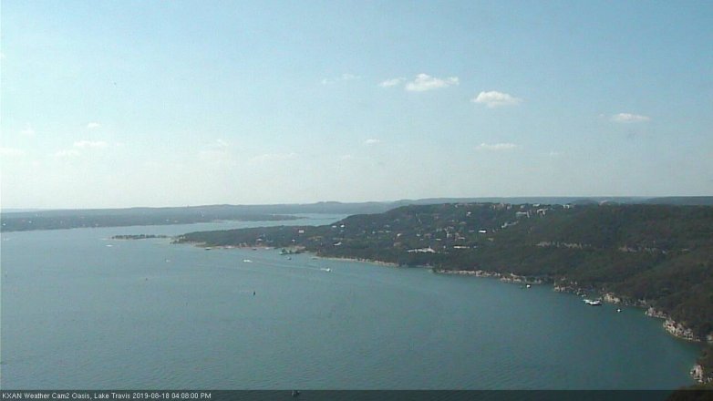 Lake Travis webcam, August 18, 2019 3:10 PM CT