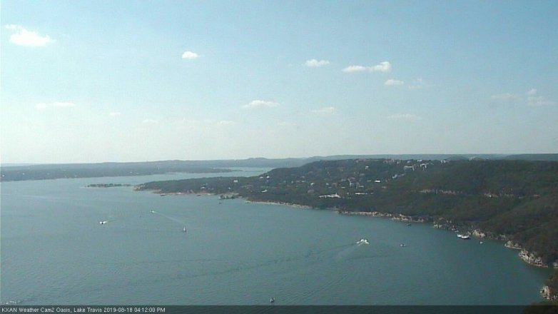 Lake Travis webcam, August 18, 2019 3:15 PM CT