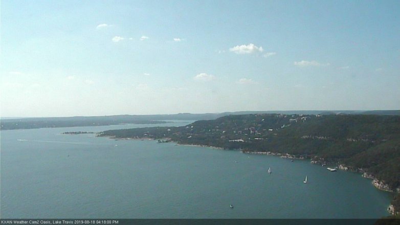 Lake Travis webcam, August 18, 2019 3:20 PM CT