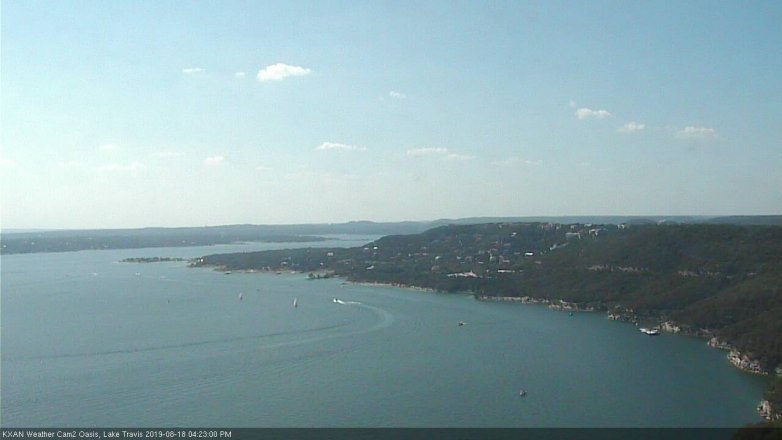 Lake Travis webcam, August 18, 2019 3:25 PM CT