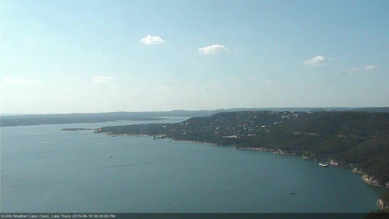 Lake Travis webcam, August 18, 2019 3:30 PM CT