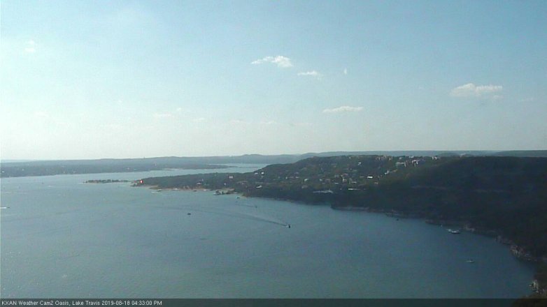 Lake Travis webcam, August 18, 2019 3:35 PM CT