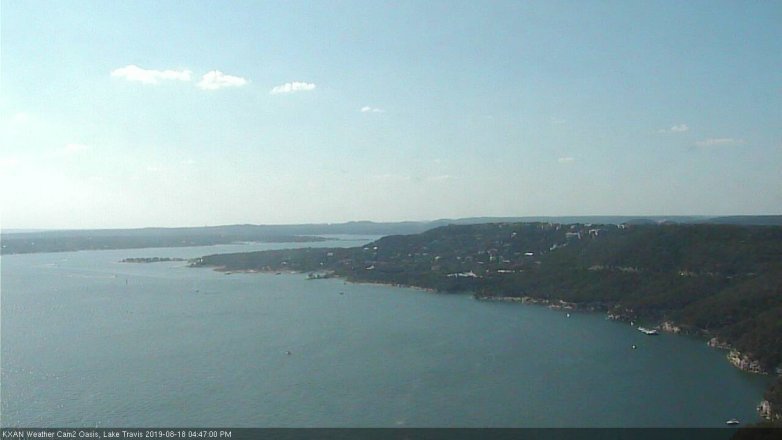 Lake Travis webcam, August 18, 2019 3:50 PM CT