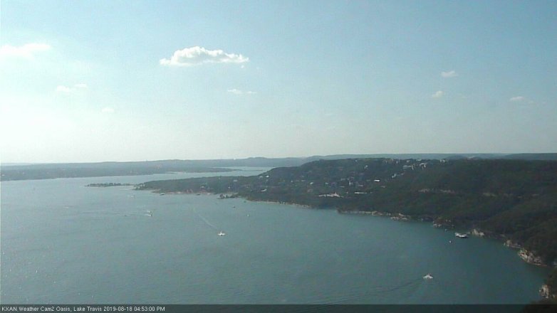 Lake Travis webcam, August 18, 2019 3:55 PM CT