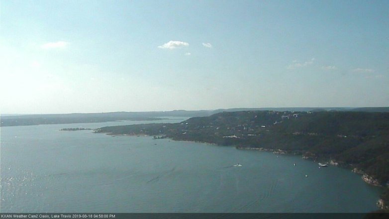 Lake Travis webcam, August 18, 2019 4:00 PM CT