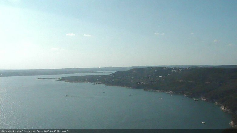 Lake Travis webcam, August 18, 2019 4:15 PM CT