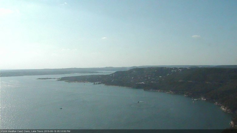Lake Travis webcam, August 18, 2019 4:20 PM CT