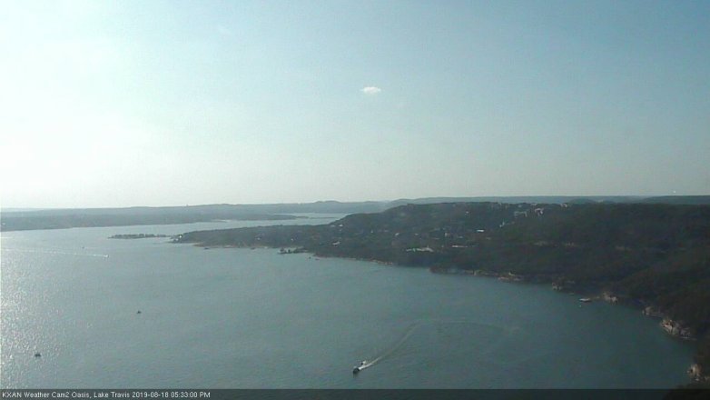 Lake Travis webcam, August 18, 2019 4:35 PM CT