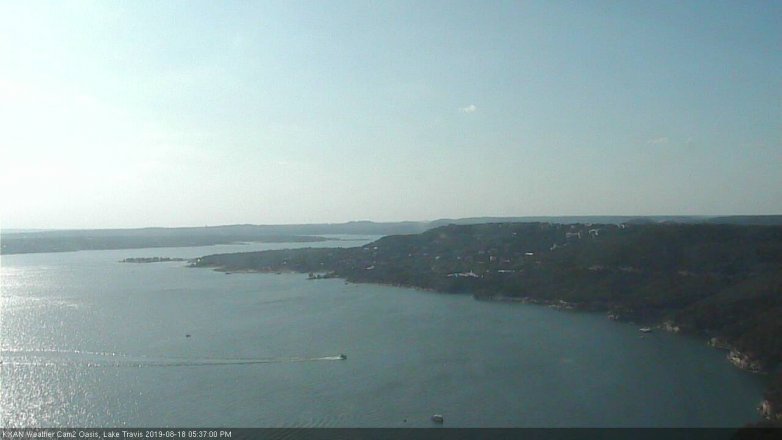 Lake Travis webcam, August 18, 2019 4:40 PM CT