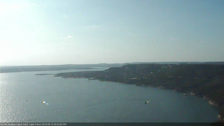 Lake Travis webcam, August 18, 2019 4:45 PM CT