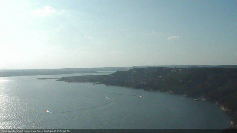 Lake Travis webcam, August 18, 2019 4:55 PM CT