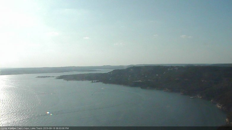 Lake Travis webcam, August 18, 2019 5:05 PM CT
