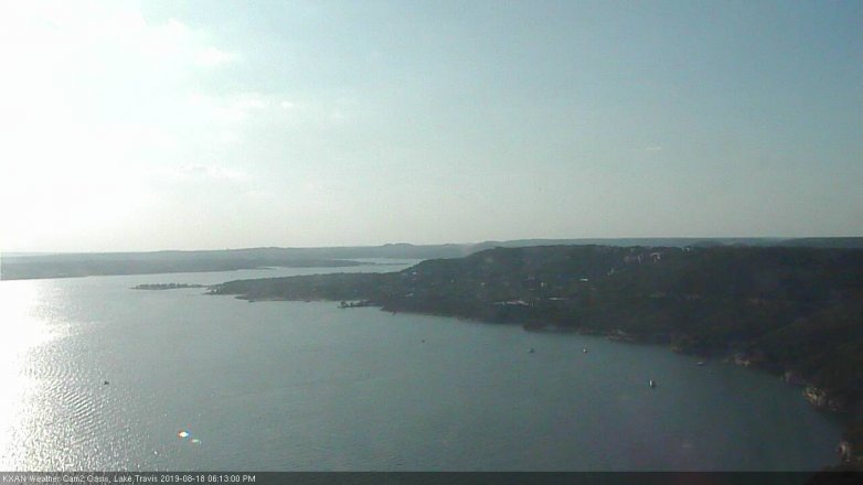 Lake Travis webcam, August 18, 2019 5:15 PM CT