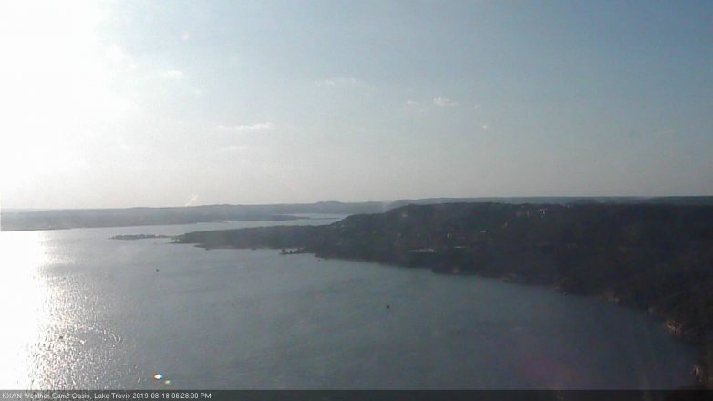 Lake Travis webcam, August 18, 2019 5:30 PM CT