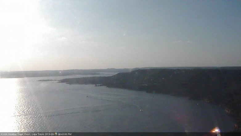 Lake Travis webcam, August 18, 2019 5:45 PM CT