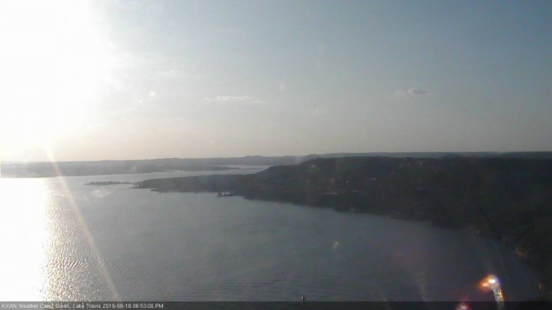 Lake Travis webcam, August 18, 2019 5:55 PM CT