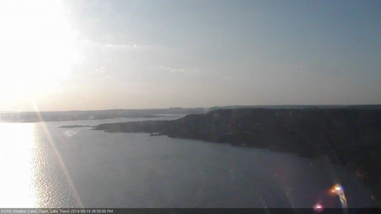 Lake Travis webcam, August 18, 2019 6:00 PM CT