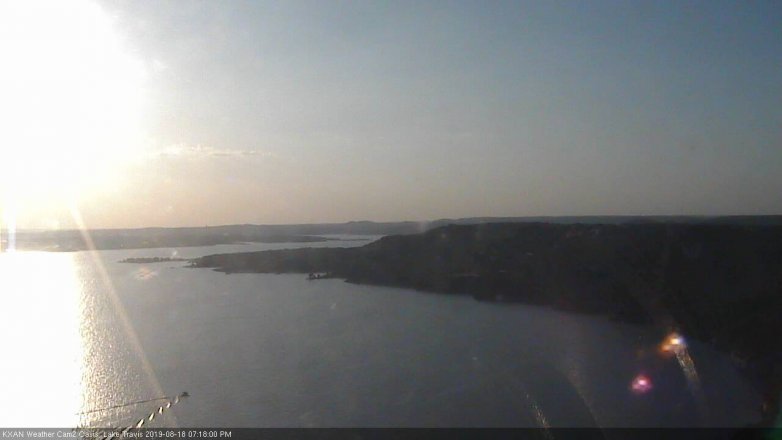 Lake Travis webcam, August 18, 2019 6:20 PM CT
