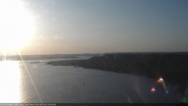 Lake Travis webcam, August 18, 2019 6:25 PM CT