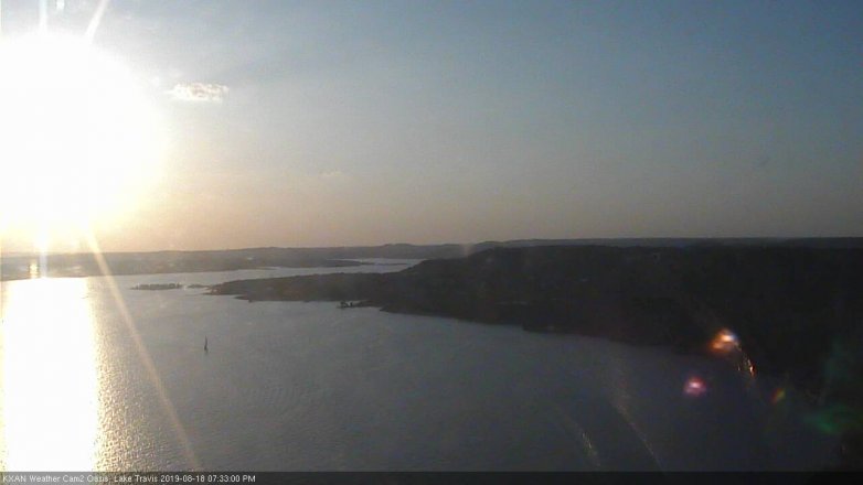 Lake Travis webcam, August 18, 2019 6:35 PM CT