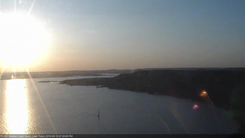 Lake Travis webcam, August 18, 2019 6:40 PM CT