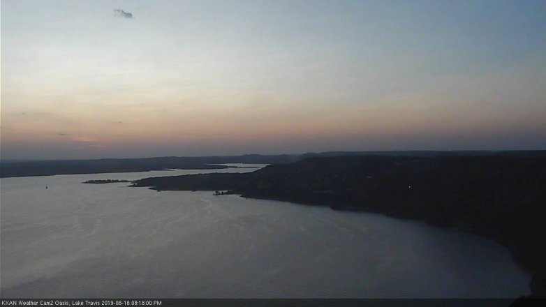 Lake Travis webcam, August 18, 2019 7:20 PM CT