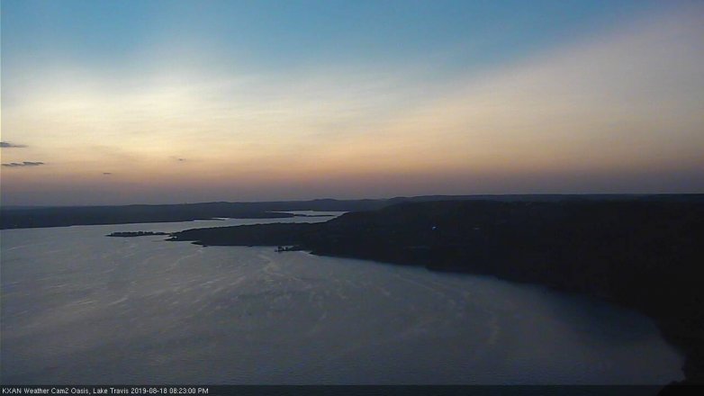 Lake Travis webcam, August 18, 2019 7:25 PM CT