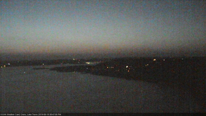 Lake Travis webcam, August 18, 2019 7:50 PM CT