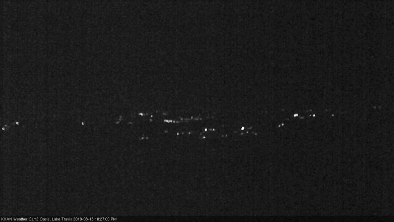 Lake Travis webcam, August 18, 2019 9:30 PM CT