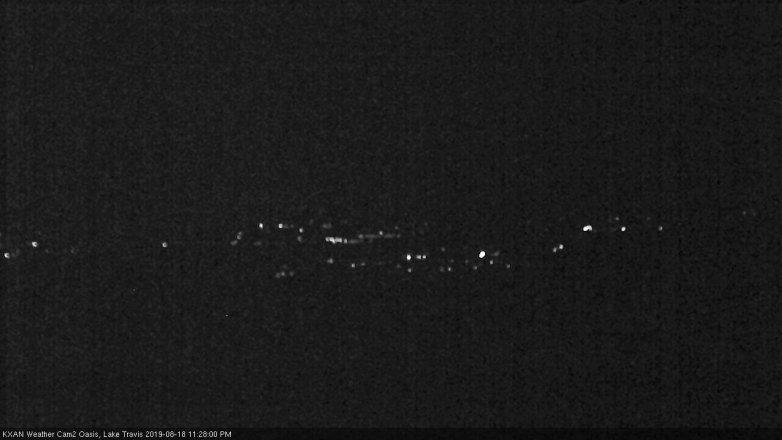 Lake Travis webcam, August 18, 2019 10:30 PM CT