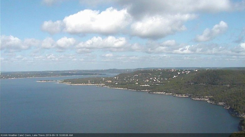 Lake Travis webcam, August 19, 2019 9:10 AM CT