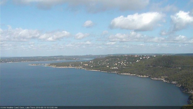 Lake Travis webcam, August 19, 2019 9:15 AM CT