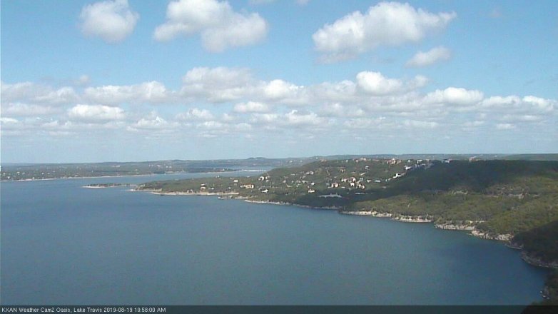 Lake Travis webcam, August 19, 2019 10:00 AM CT