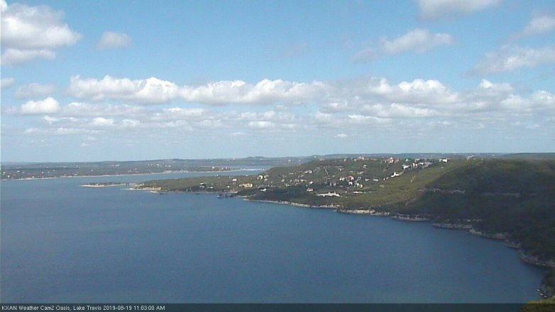 Lake Travis webcam, August 19, 2019 10:05 AM CT