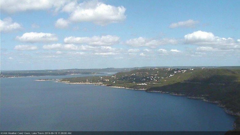 Lake Travis webcam, August 19, 2019 10:10 AM CT