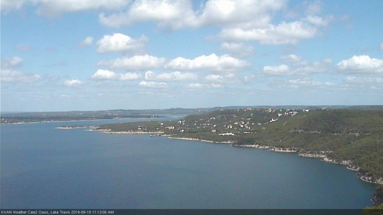 Lake Travis webcam, August 19, 2019 10:15 AM CT