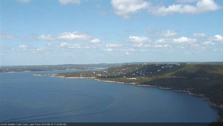 Lake Travis webcam, August 19, 2019 10:25 AM CT