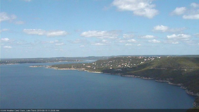 Lake Travis webcam, August 19, 2019 10:30 AM CT