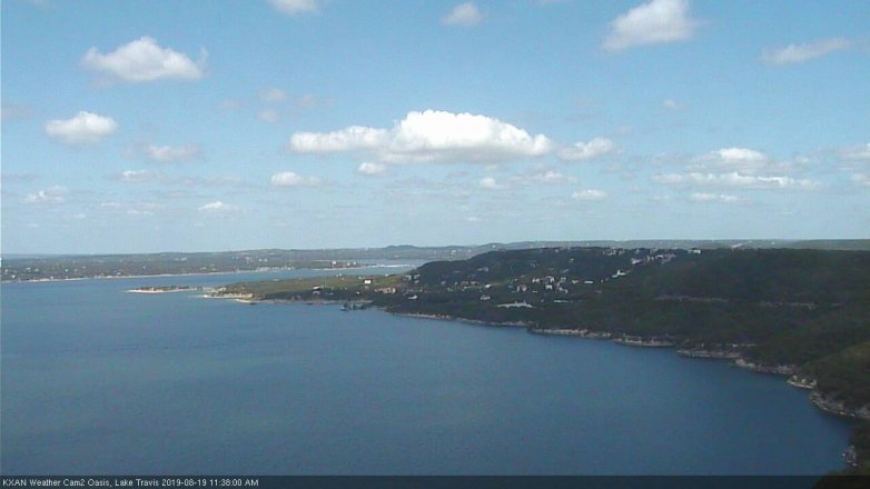 Lake Travis webcam, August 19, 2019 10:40 AM CT