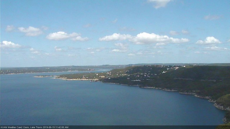 Lake Travis webcam, August 19, 2019 10:45 AM CT