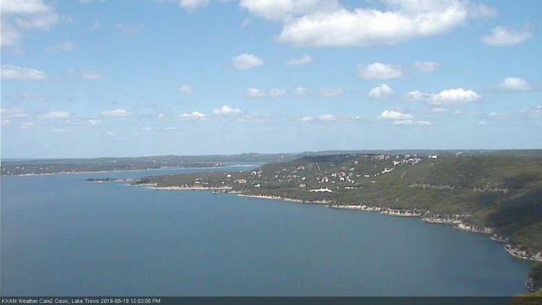 Lake Travis webcam, August 19, 2019 11:05 AM CT