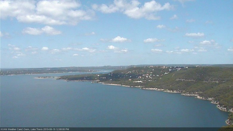 Lake Travis webcam, August 19, 2019 11:10 AM CT